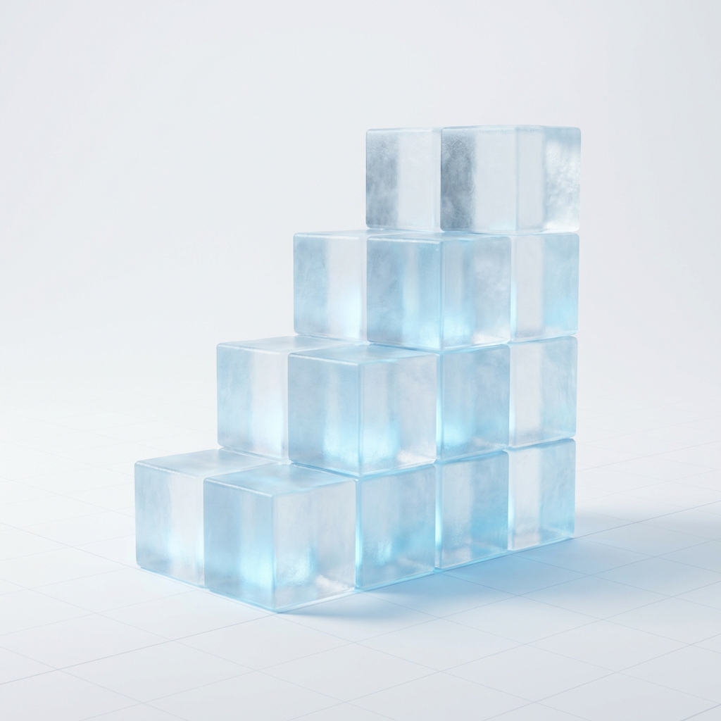 Glass cube abstraction