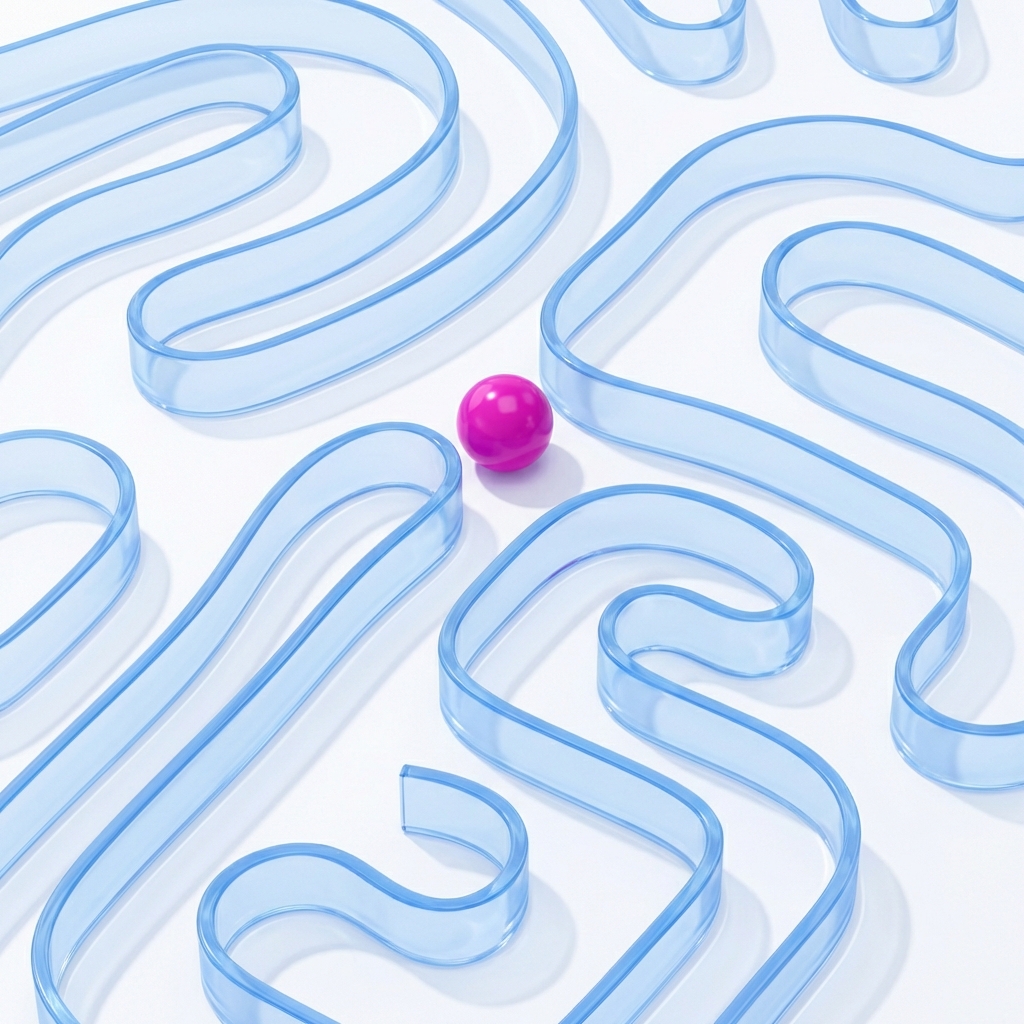 Abstract 3D Glass Art